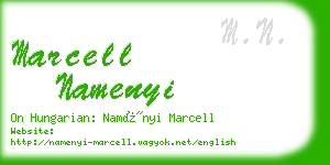 marcell namenyi business card